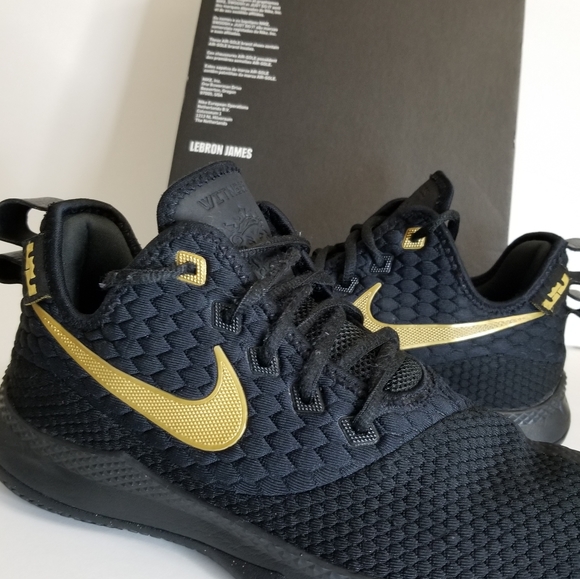 Nike Lebron Witness III Size 8 Black & Gold - Picture 2 of 10
